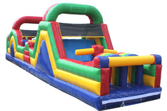 11'H 40'L Green Obstacle Course by MoonWalk USA