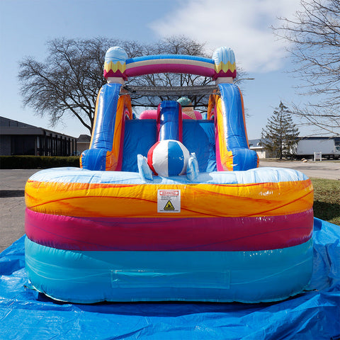 36'L Ice Cream Party Obstacle Course Wet n Dry