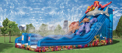 29'H Ocean Quest Dual Water Slide by Cutting Edge
