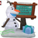 6.5' Gemmy Airblown Inflatable Christmas Frozen Olaf w/ "Lets Build A Snowman" Sign
