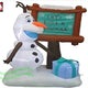 6.5' Gemmy Airblown Inflatable Christmas Frozen Olaf w/ "Lets Build A Snowman" Sign