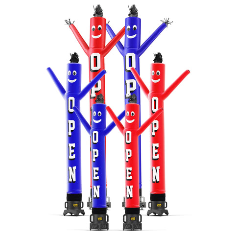 20 Foot OPEN Blue Tall Air Dancers with Blower