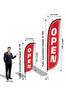 Image of Open Feather Flag - 3 Pack w/ Ground Spike Pole Set