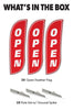 Image of Open Feather Flag - 3 Pack w/ Ground Spike Pole Set