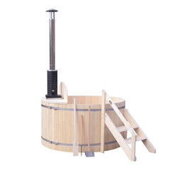 ALEKO Wood-Fired Hot Tub and Ice Bath with Internal Stove - 4-5 Person - Pine
