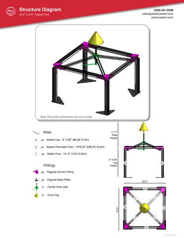 20x20 Pagoda Tent