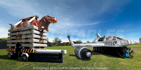 Inflatable Space Ship Paintball/Laser Tag Structure