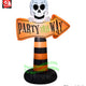 3 1/2' Gemmy Airblown Inflatable "Party This Way" Sign w/ Skull