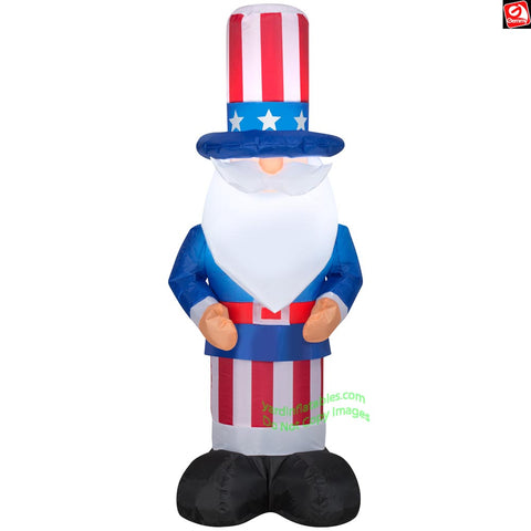 4' Patriotic Uncle Sam Gnome by Gemmy Inflatable