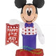 5' RETRO Disney Mickey Mouse Holding Happy Halloween Banner by Gemmy Inflatables