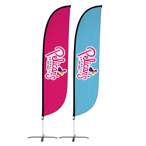 Pelican's Snoballs "Logo" 12ft Feather Flag