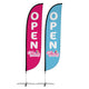 Pelican's Snoballs "Open" 12ft Feather Flag