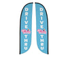 Image of Pelican's Snoballs "Drive-Thru" 12ft Feather Flag