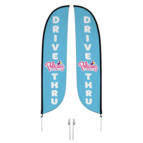 Pelican's Snoballs "Drive-Thru" 12ft Feather Flag