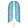 Image of Pelican's Snoballs "Drive-Thru" 12ft Feather Flag