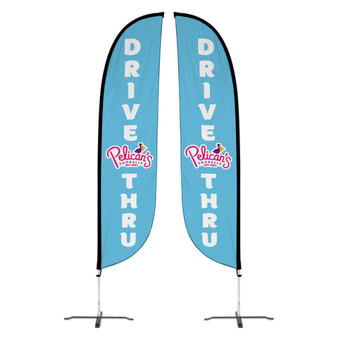 Pelican's Snoballs "Drive-Thru" 12ft Feather Flag