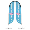 Image of Pelican's Snoballs "Drive-Thru" 12ft Feather Flag