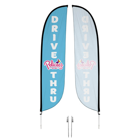 Pelican's Snoballs "Drive-Thru" 12ft Feather Flag