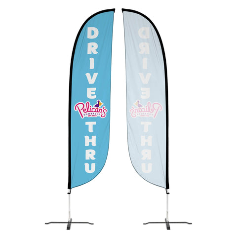 Pelican's Snoballs "Drive-Thru" 12ft Feather Flag