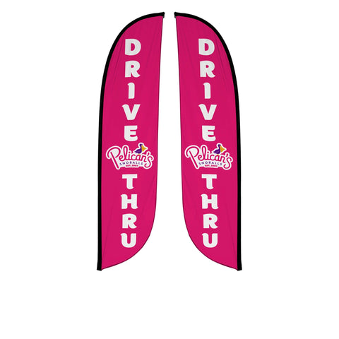 Pelican's Snoballs "Drive-Thru" 12ft Feather Flag
