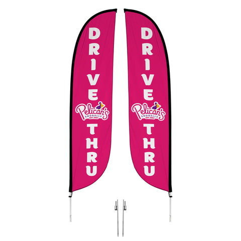 Pelican's Snoballs "Drive-Thru" 12ft Feather Flag