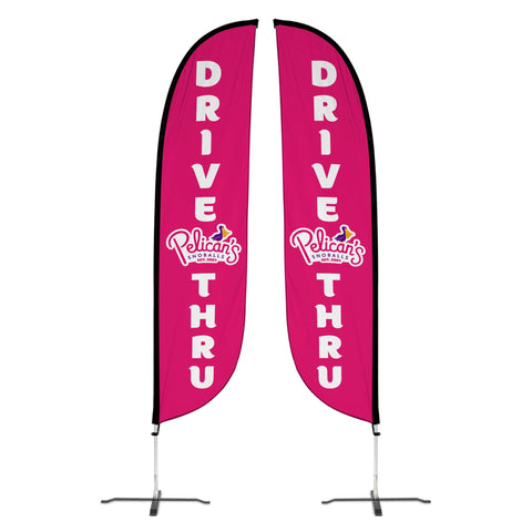 Pelican's Snoballs "Drive-Thru" 12ft Feather Flag