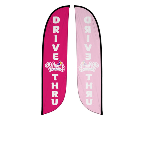 Pelican's Snoballs "Drive-Thru" 12ft Feather Flag