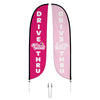 Image of Pelican's Snoballs "Drive-Thru" 12ft Feather Flag