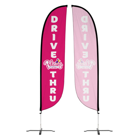 Pelican's Snoballs "Drive-Thru" 12ft Feather Flag