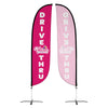 Image of Pelican's Snoballs "Drive-Thru" 12ft Feather Flag