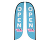 Image of Pelican's Snoballs "Open" 12ft Feather Flag