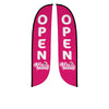 Image of Pelican's Snoballs "Open" 12ft Feather Flag