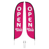 Image of Pelican's Snoballs "Open" 12ft Feather Flag