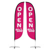 Image of Pelican's Snoballs "Open" 12ft Feather Flag