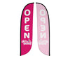 Image of Pelican's Snoballs "Open" 12ft Feather Flag