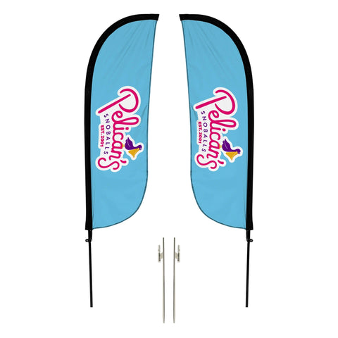 Pelican's Snoballs "Logo" 5ft Feather Flag