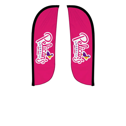 Pelican's Snoballs "Logo" 5ft Feather Flag