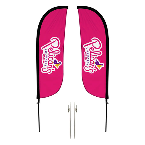 Pelican's Snoballs "Logo" 5ft Feather Flag