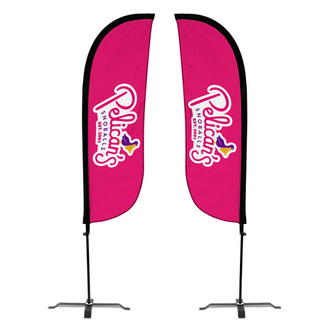 Pelican's Snoballs "Logo" 5ft Feather Flag