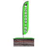 Image of Pet Grooming Feather Flag Green