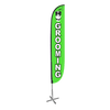 Image of Pet Grooming Feather Flag Green