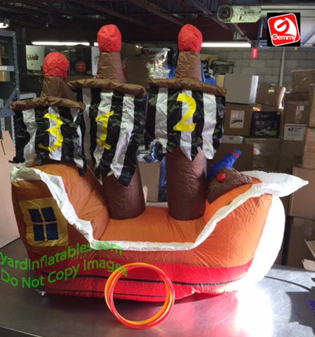 3 1/2' Airblown Inflatable Pirate Ship Ring Toss Party Game