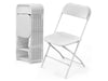 Image of White Plastic Folding Chairs - 10 Pack by Cutting Edge