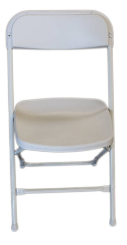White Plastic Folding Chairs - 10 Pack by Cutting Edge