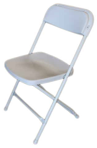 White Plastic Folding Chairs - 10 Pack by Cutting Edge