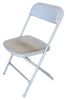 Image of White Plastic Folding Chairs - 10 Pack by Cutting Edge