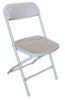Image of White Plastic Folding Chairs - 10 Pack by Cutting Edge