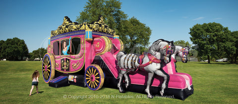 16'H Princess Carriage Combo w/ Horses by Cutting Edge