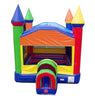 Image of Modern Rainbow Castle Bounce House with Blower