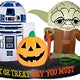 6' Star Wars R2-D2 and Yoda w/ Pumpkin Scene by Gemmy Inflatables